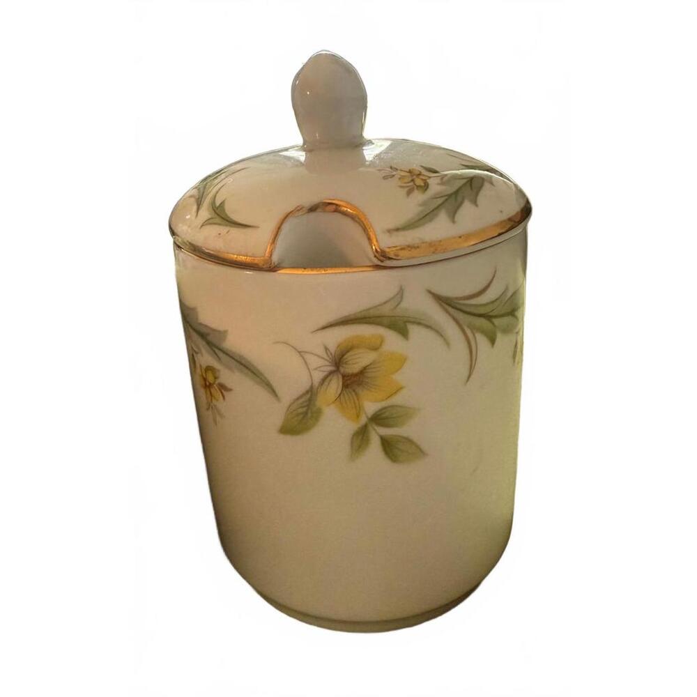 VTG Royal Grafton Bone China Jam Pot. Evesham Pattern. Made in England Gold Trim